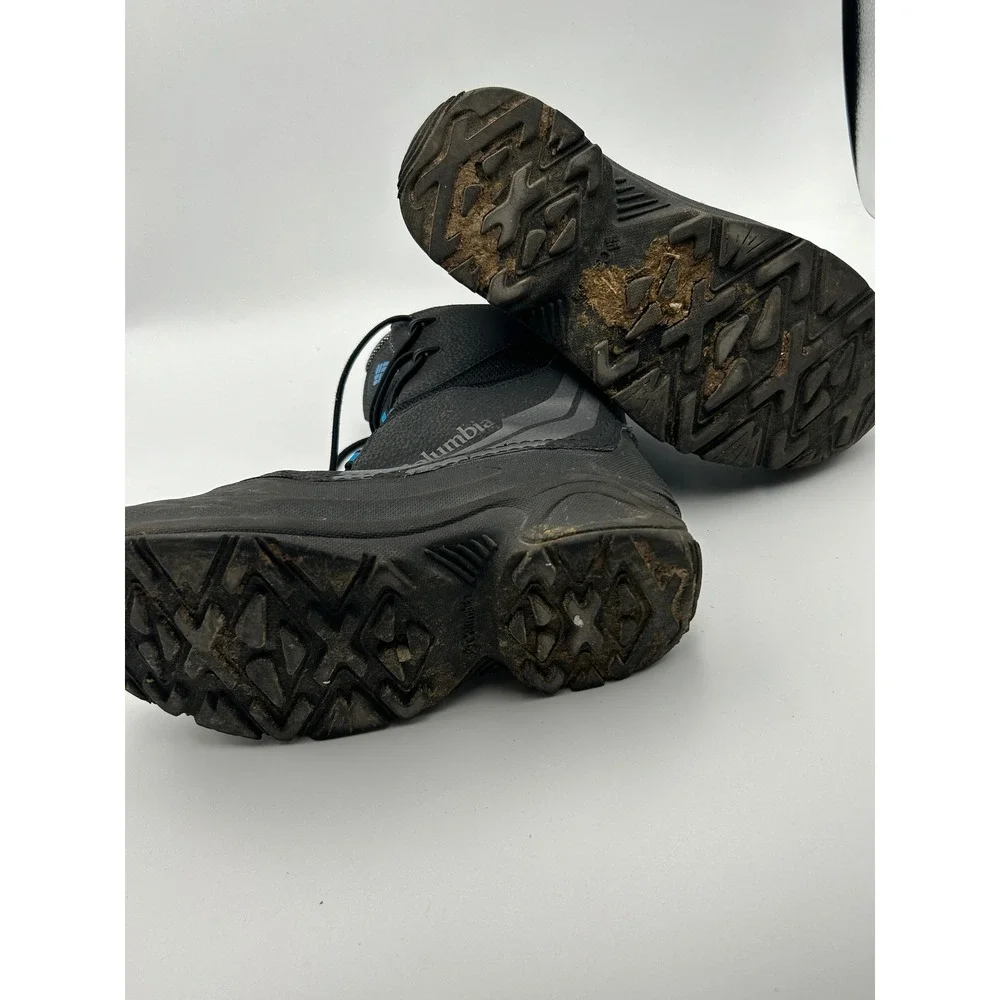Columbia‎ Waterproof Winter Boots Black Blue 400g Insulation BY5955-010 Size 6